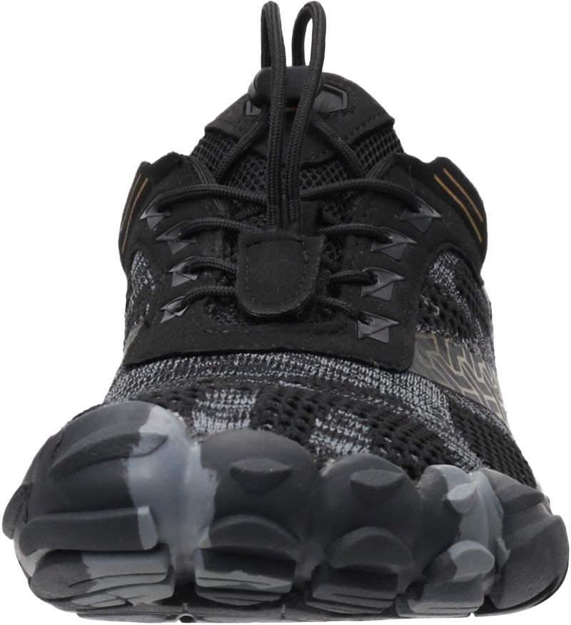 WHITIN Men's Trail Running Shoes Minimalist Barefoot Five Fingers Wide Toe Box Size 10 Gym Workout Fitness Zero Drop Minimus FiveFingers Black 43 - Image 2