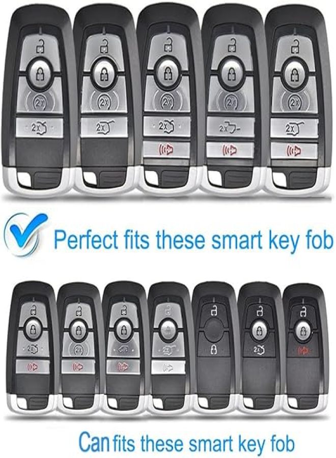 Heavy metal protective case for Ford, suitable for Ford Fusion, Explorer, Escape, Edge, Mustang, Raptor and F150, F250, F350, F450, F550 5-button smart key (A-black) - Image 2
