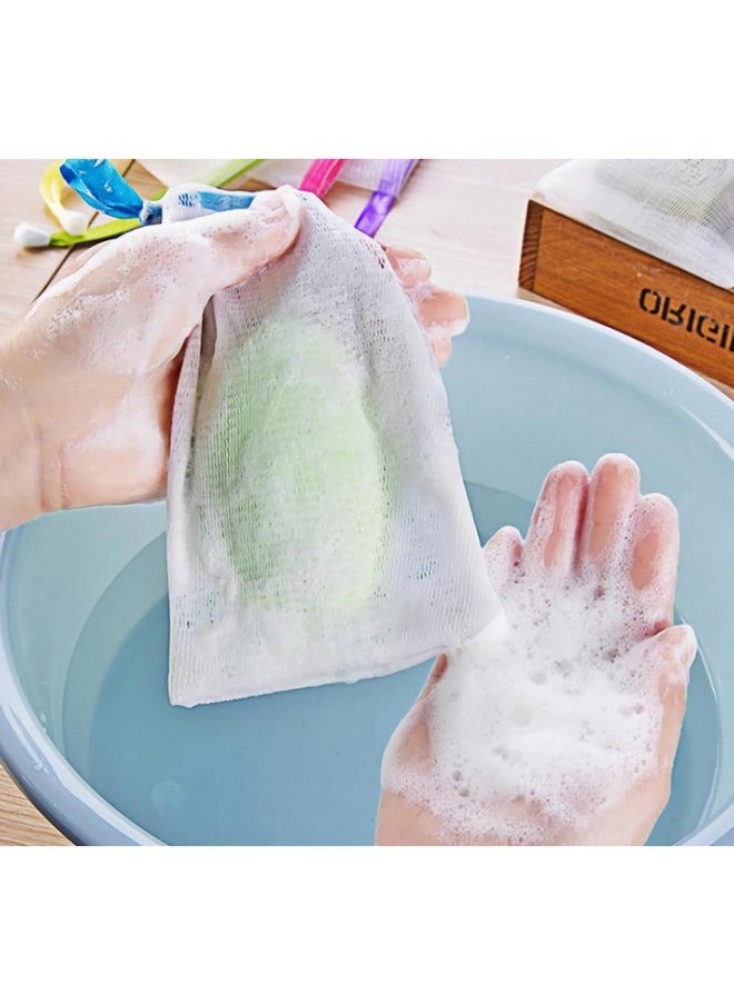 Feelorna 7Pcs Soap Bag Soft For Shower Soap Pouch Saver With Drawstring For Foaming And Drying Soap Bubble Mesh Bags For Bath Hangable (7 Colors)  - Image 3