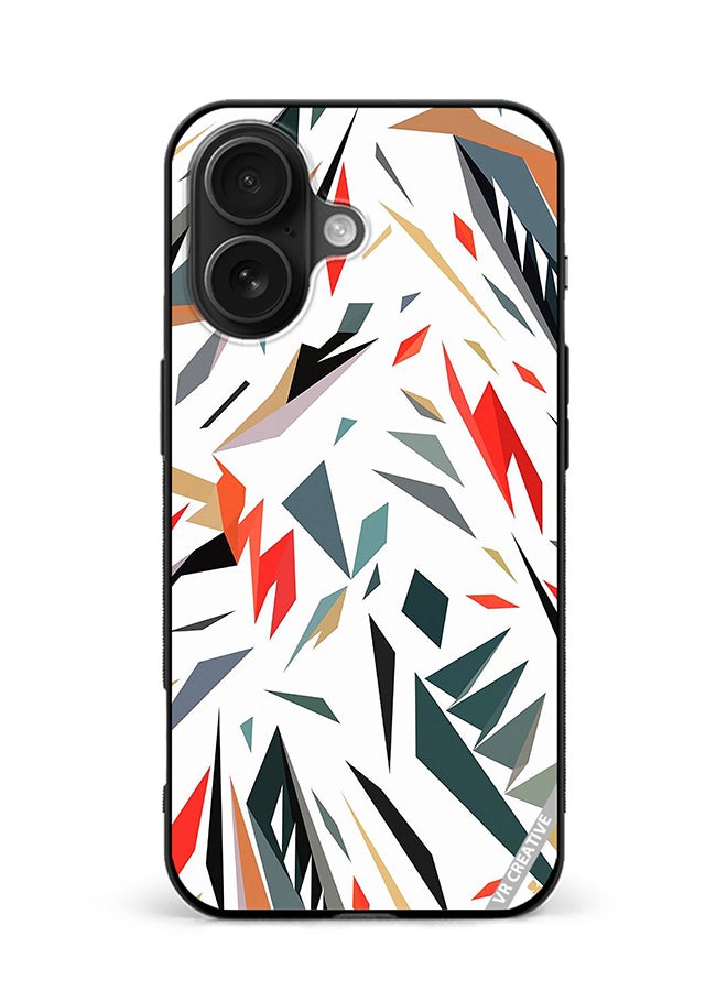 Protective Case Cover For Apple iPhone 16 Abstract Design Multicolour