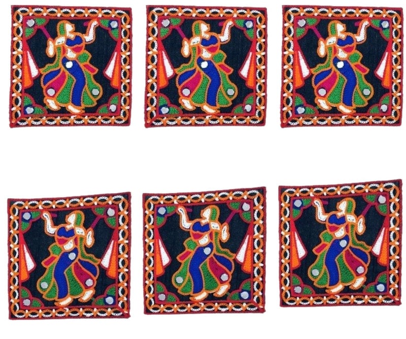 LIPSA ENTERPRISE LIPSA ENTERPRISE Embroidered Patch for Making LehengaBaby Frocks KurtisDressesClothesTops and Tunics Blouse Saree Jacket Jeans Art and Craft Supply Set of 6 Design 7 