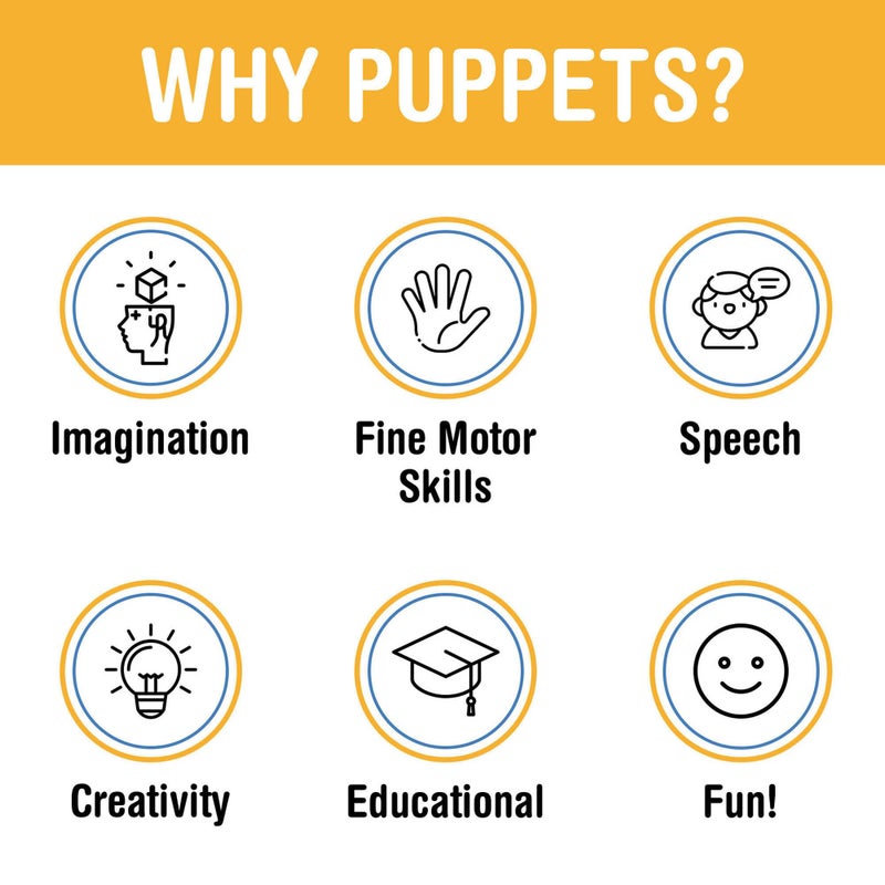 Silly Puppets دمية متكلم كاملة الجسم بطول 25 إنش، آمي، فتاة الخوخ - Image 4
