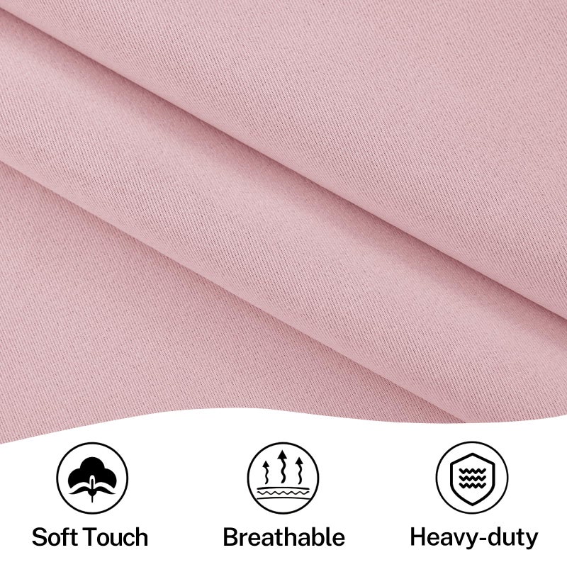 Vatge Pink French Door Curtains - No Drill Door Window Curtains for Privacy, Sidelight Curtains for Front Door, 1 Panel, W25 x L72, Baby Pink - Image 5