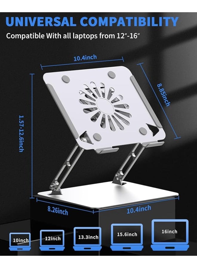 Laptop Cooling Pad with Low-Noise Fan & USB 3.0 Hubs – Adjustable Ergonomic Stand, Ventilated Cooler for Gaming & 16” Laptops - Image 5