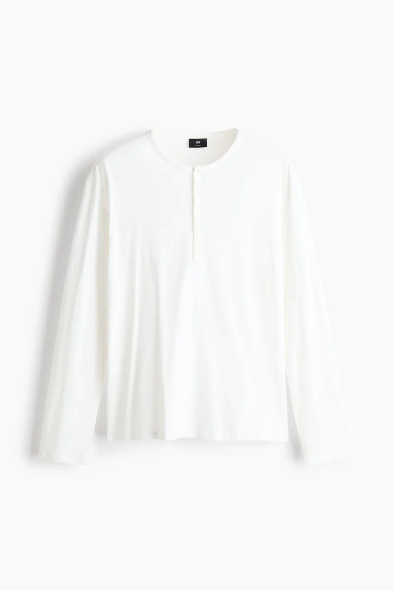 Relaxed Fit Henley top