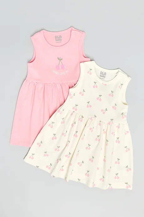 R&B 2 Pack Printed Sleeveless Fit & Flare Dress