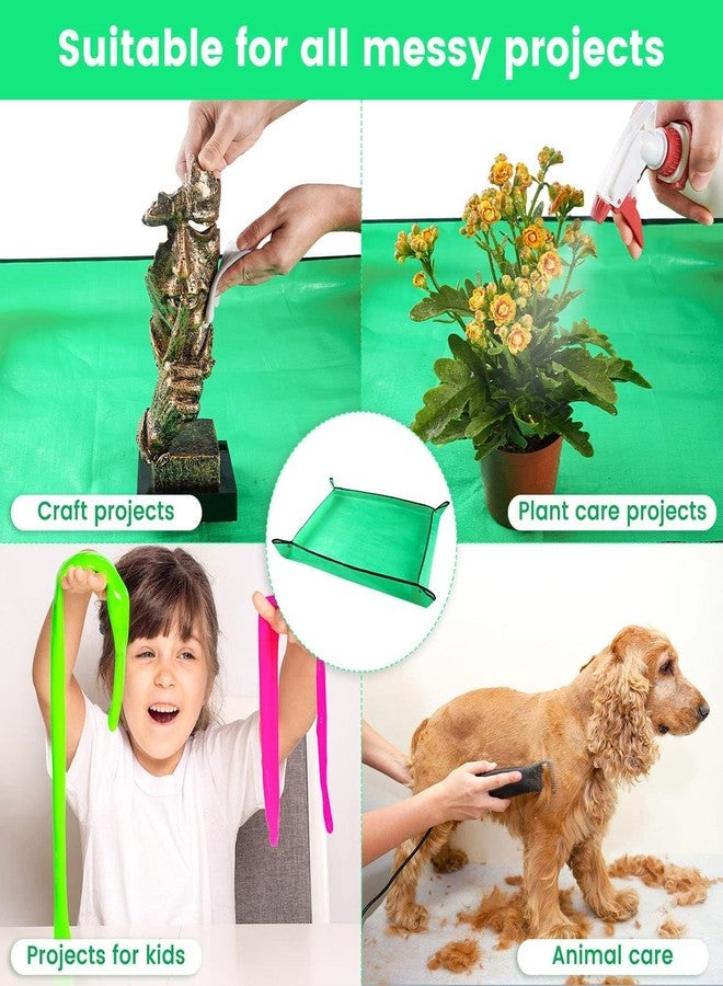 DHARVIM® Gardening Mat 75x100 cm | Waterproof & Foldable for Soil Mixing DIY Indoor Succulent Plant Care for Watering Grassland Balcony Nursery Potting & Transplanting Mat Plant Seedling - Image 4