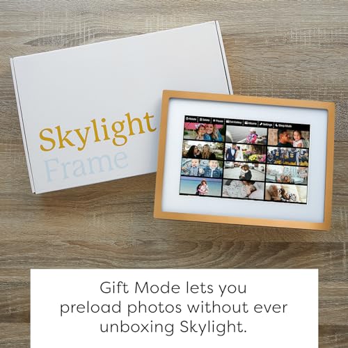 Skylight Digital Picture Frame - WiFi Enabled with Load from Phone Capability, Touch Screen Digital Photo Frame Display - Customizable Gift for Friends and Family - 10 Inch Gold - Image 3