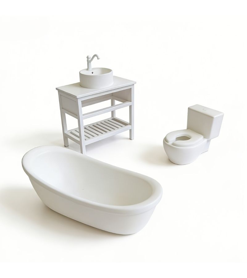 1pc Miniature Bathtub For Dollhouses Realistic Tiny Bath Tub Scene Decor - Image 4
