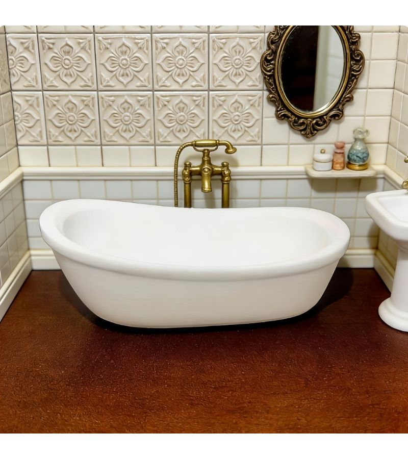 1pc Miniature Bathtub For Dollhouses Realistic Tiny Bath Tub Scene Decor - Image 3