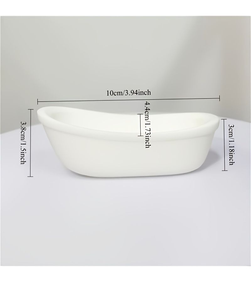 1pc Miniature Bathtub For Dollhouses Realistic Tiny Bath Tub Scene Decor - Image 2