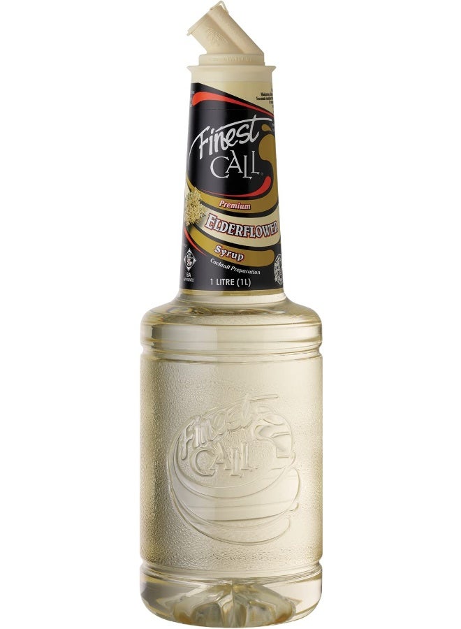Finest Call Premium Elderflower Syrup Drink Mix 1 Liter Bottle 338 Fl Oz Individually Boxed - Image 1