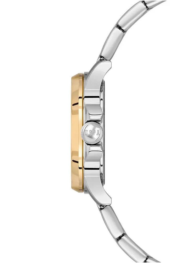U.S. Polo Assn. Stile Women's 30mm Watch with Green Dial & Two Tone Bracelet