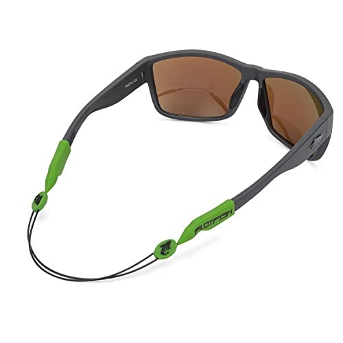 Pilotfish No Tail Adjustable Eyewear Retainer Cable Strap: Sunglasses, Eyeglasses, Glasses (16 Inch, Military Green) - Image 1