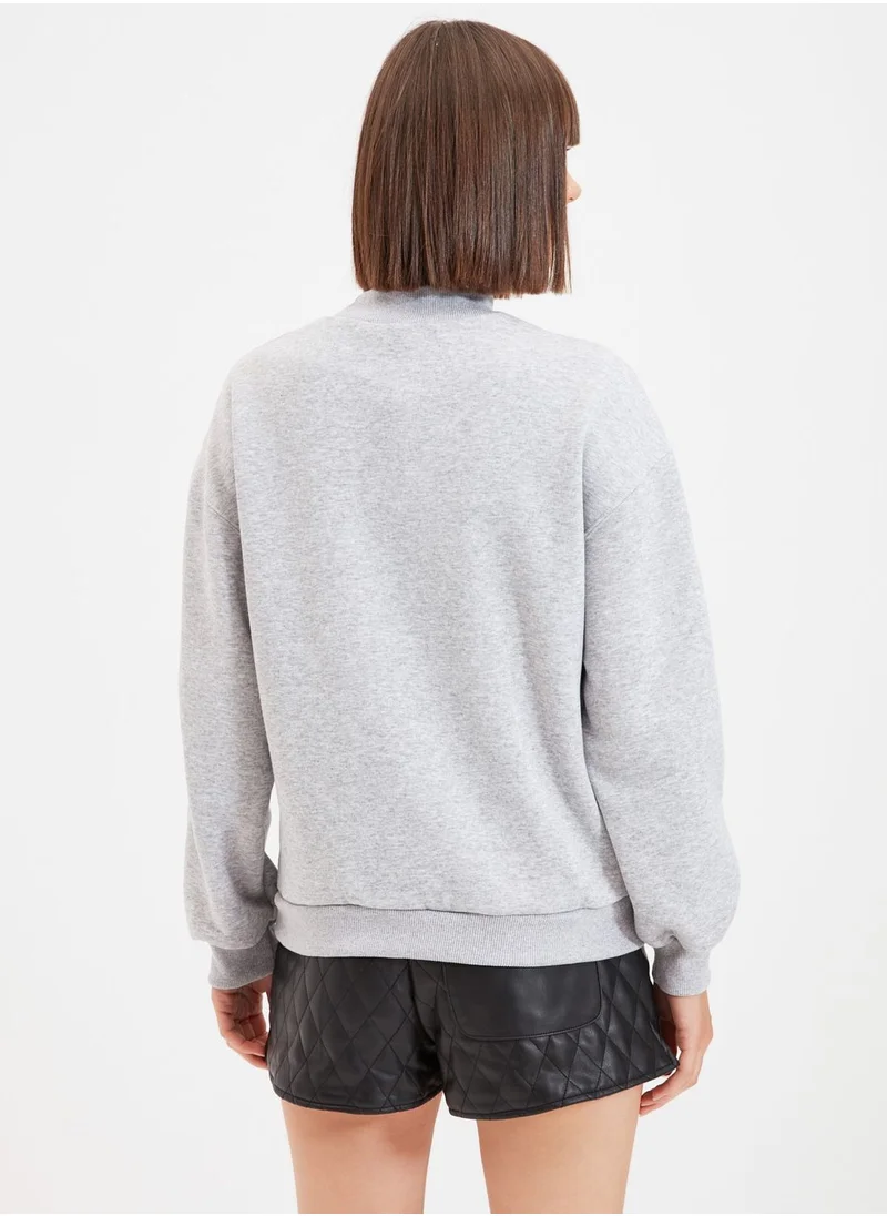 ترينديول High Neck Knitted Sweatshirt