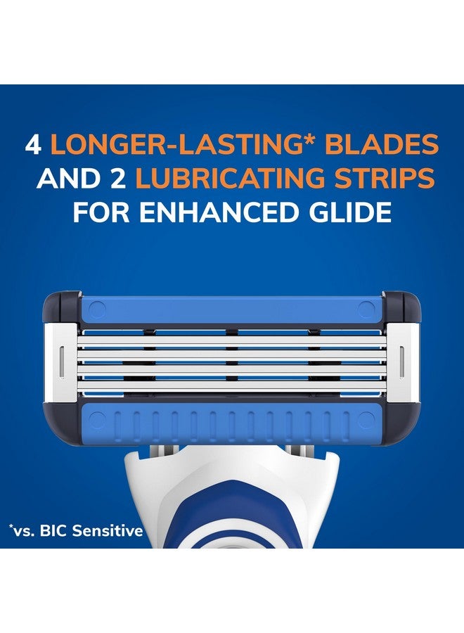 بيك ماكينة حلاقة Easyrinse المضادة للانسداد للرجال قابلة لإعادة الملء مع 4 شفرات ومقبض واحد و3 خراطيش حلاقة قابلة لإعادة التعبئة - Image 3
