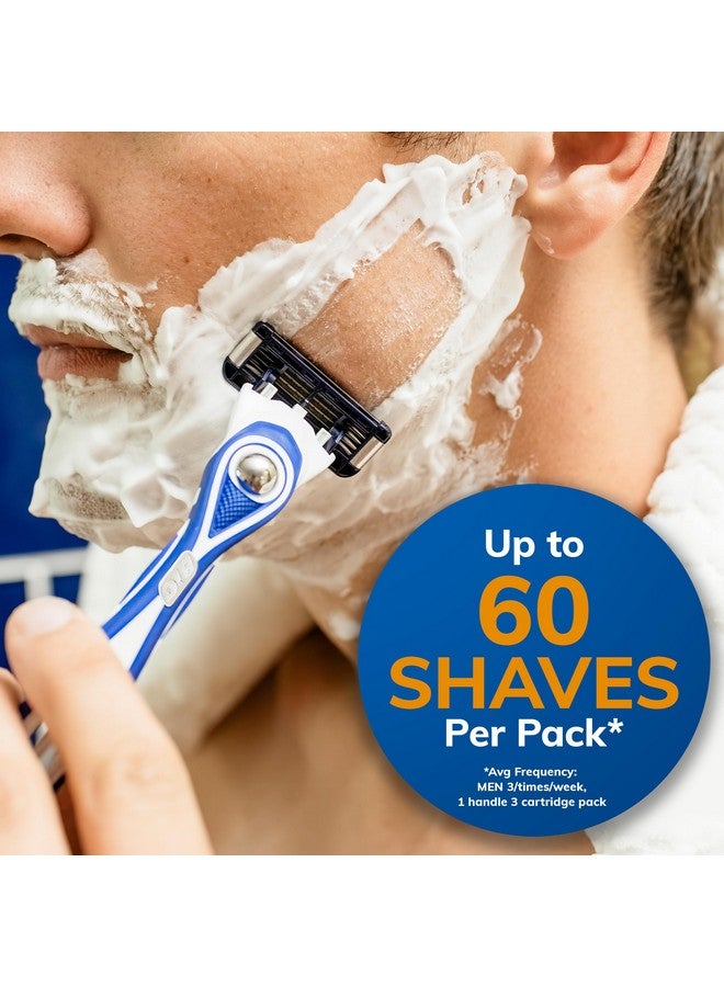 بيك ماكينة حلاقة Easyrinse المضادة للانسداد للرجال قابلة لإعادة الملء مع 4 شفرات ومقبض واحد و3 خراطيش حلاقة قابلة لإعادة التعبئة - Image 4