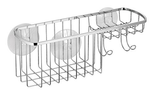 InterDesign InterDesign Suction, Combo Basket, Polished Stainless Steel - Image 1