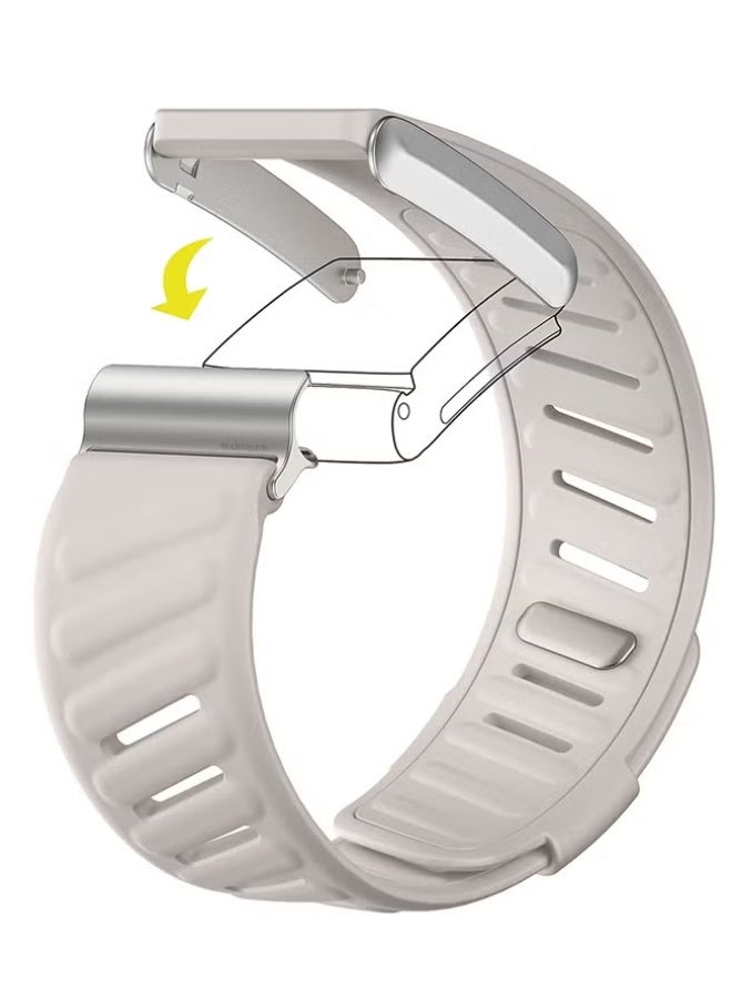 سوار سيليكون قابل للتنفس متوافق مع Whoop 5.0 - سوار استبدال مغناطيسي ناعم للرجال والنساء في الإمارات - مثالي للجيم والرياضة والاستخدام اليومي - أبيض ستارلايت - Image 5