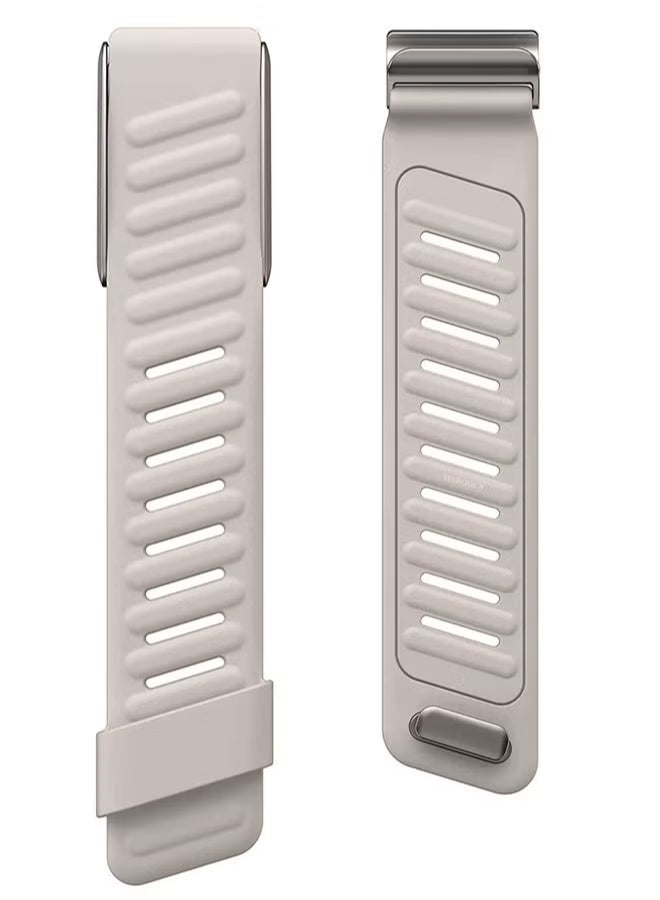 سوار سيليكون قابل للتنفس متوافق مع Whoop 5.0 - سوار استبدال مغناطيسي ناعم للرجال والنساء في الإمارات - مثالي للجيم والرياضة والاستخدام اليومي - أبيض ستارلايت - Image 3