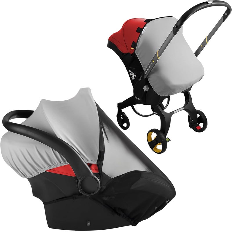 Swanoo Car Seat Cover Baby  Infant Newborn Carseat Cover for Summer  Doona Car Seat Cover  Mosquito Net for Car Seat  Breathable Sunshade Extension Canopy Bug Protector - Image 1