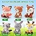 RoundFunny 6 Pcs Woodland Animals Toys 7 Inch Bear Rabbit Squirrel Deer Raccoon Fox Large Stuffed Animals Bulk for Woodland Baby Showers Party Decor Birthday Gifts Classroom Teacher Student Awards - Image 4