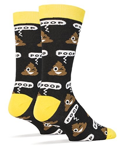 ooohyeah Oooh Yeah Men Luxury Combed Cotton Crew Socks - Poop Emoji sock size 10-13 shoe size 8-13 - Image 3