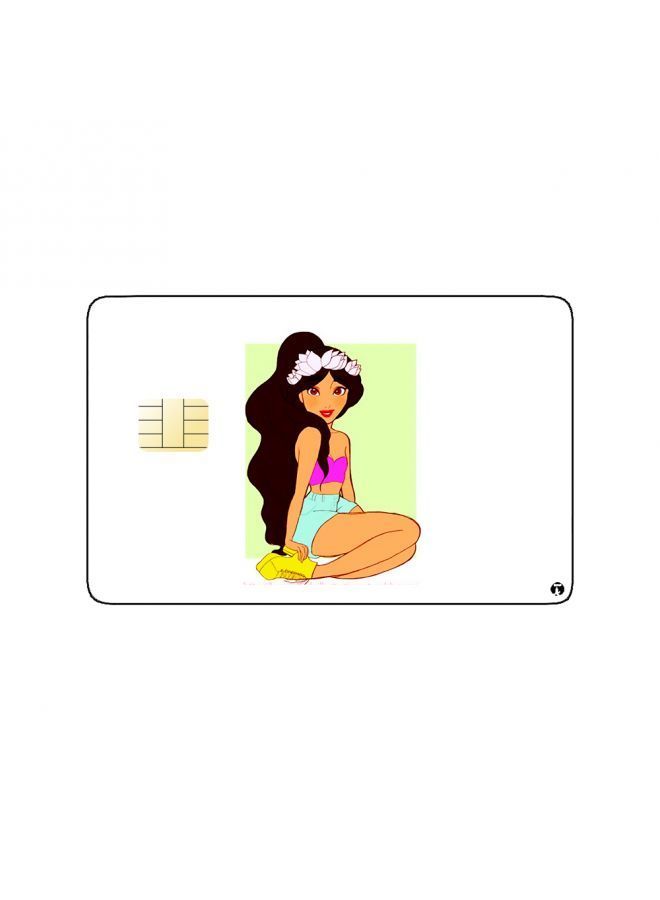 RKN PRINTED BANK CARD STICKER Animation Jasmine From Aladdin By Disney - Image 1