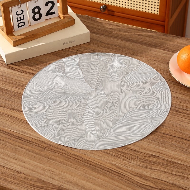 French Romantic Round Pvc Placemats, Creative Printing, High-End Accessible Luxury Restaurant Insulation Mats, Waterproof Mats - Image 4