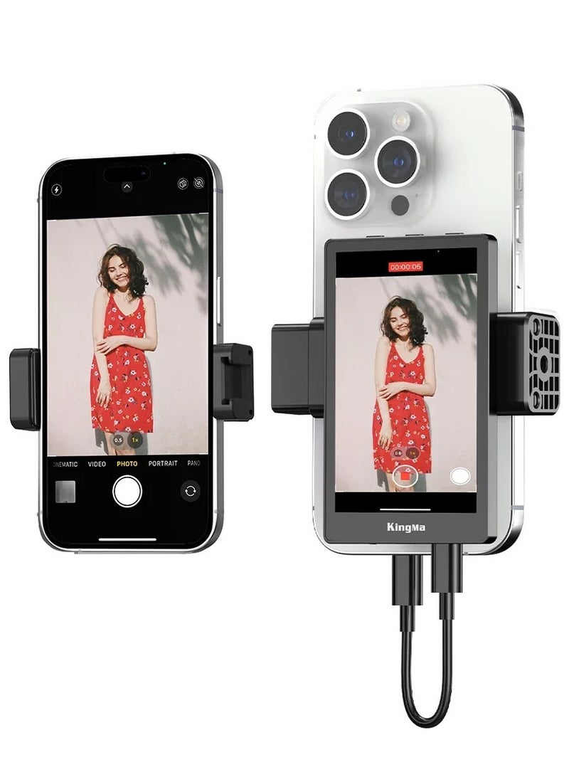 KingMa PH01 Max Phone Monitor for Selfie Vlog Video Live Streaming Portable Mobile Phone Rear Camera Selfie Display Screen - Image 2