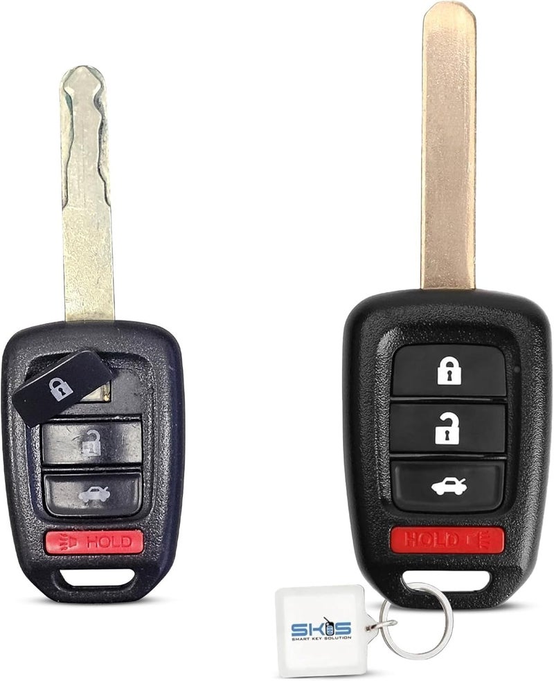 Smart Key Solution Replacement Key Fob Shell Cover Case Compatible for Honda 2013-2016 Accord Crosstour 2014-2015 CR-V Civic 2016-2017 HR-V Keyless Entry Remote Key Fob - Image 1