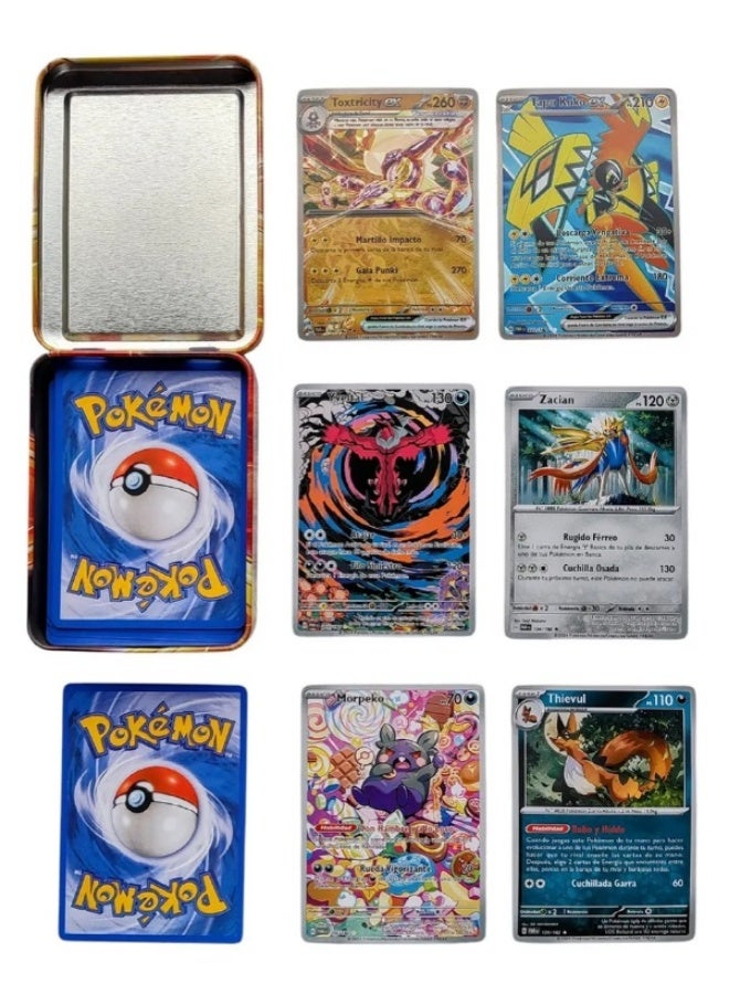 بوكيمون لعبة بطاقات بوكيمون التداولية - Pokémon TCG – Shrouded Fable - في علبة معدنية ( كورايدون وبيكاتشو) - Image 3