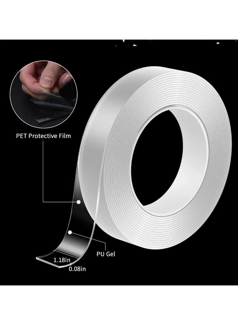 5m Nano Tape Double Sided Tape Transparent Reusable Waterproof Adhesive Tapes Cleanable Kitchen Bathroom Supplies Tapes - Image 1