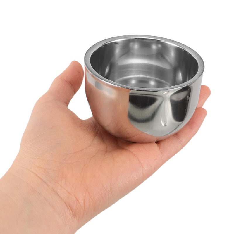 FAVOMOTO Double Layer Stainless Steel Shaving Soap Bowl With Travel Mugs For Face Foam Maker - Image 5