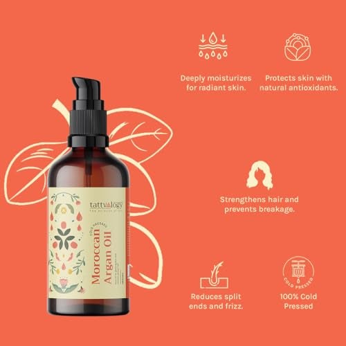 Tattvalogy Moroccan Argan Oil | Certified & Organic | Unbleached & Unrefined | Non Sticky Hair Oil | For Healthy Hair & Skin Nourishment | Chemical Free | In Glass Bottle Packaging - 15 ML - Image 3