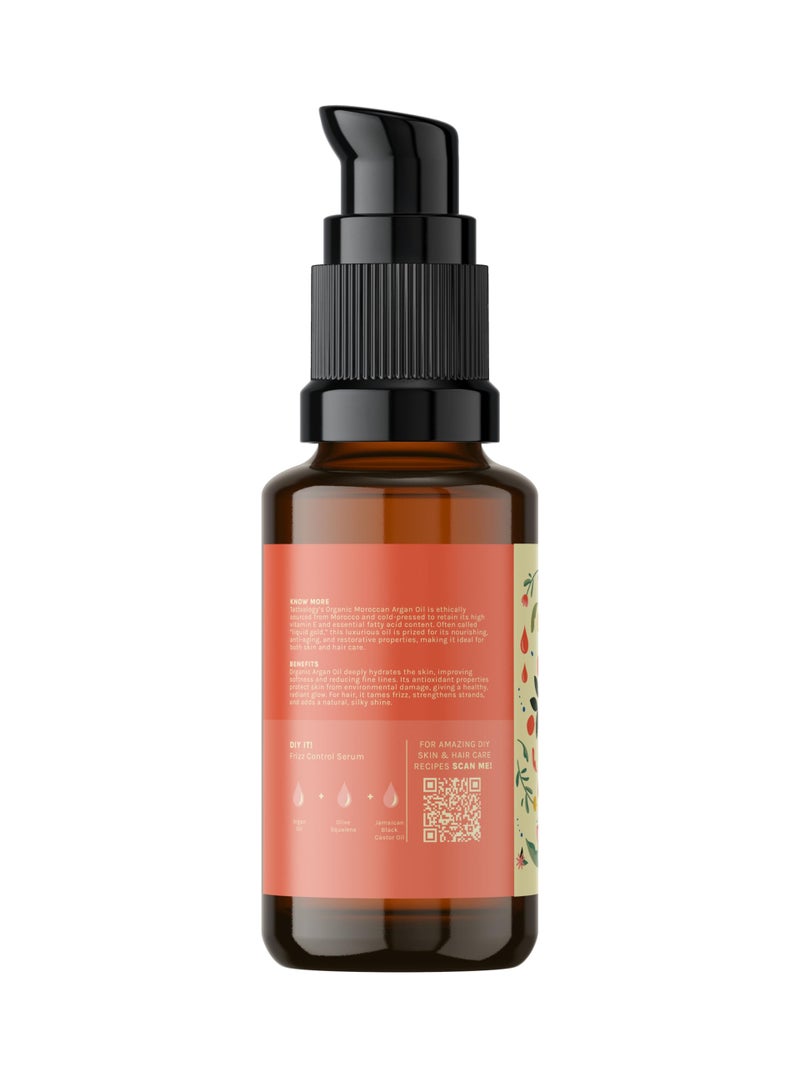 Tattvalogy Moroccan Argan Oil | Certified & Organic | Unbleached & Unrefined | Non Sticky Hair Oil | For Healthy Hair & Skin Nourishment | Chemical Free | In Glass Bottle Packaging - 15 ML - Image 2