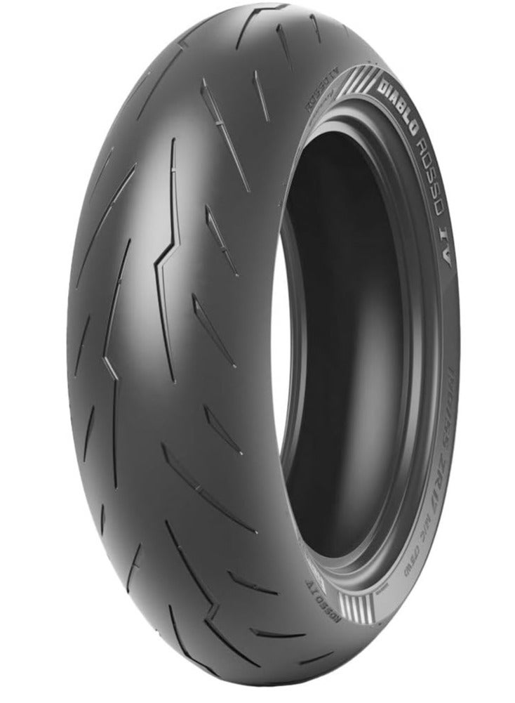 بيريلي إطار دراجة نارية خلفي Pirelli Diablo Rosso IV مقاس 190/55ZR17 (Rosso 4) سوبرسبورت – إطار عالي الأداء للقيادة الرياضية، مقاس 190/55-17 (قطعة واحدة)، ويأتي مع ميدالية مفاتيح مرفقة