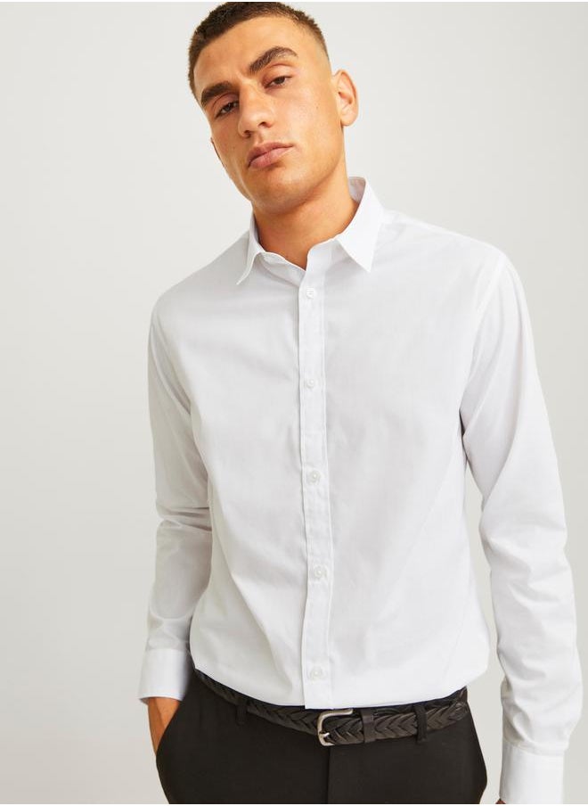 JJ Rebel by Jack & Jones Solid Shirt with Button Cuff Detail  - Image 1