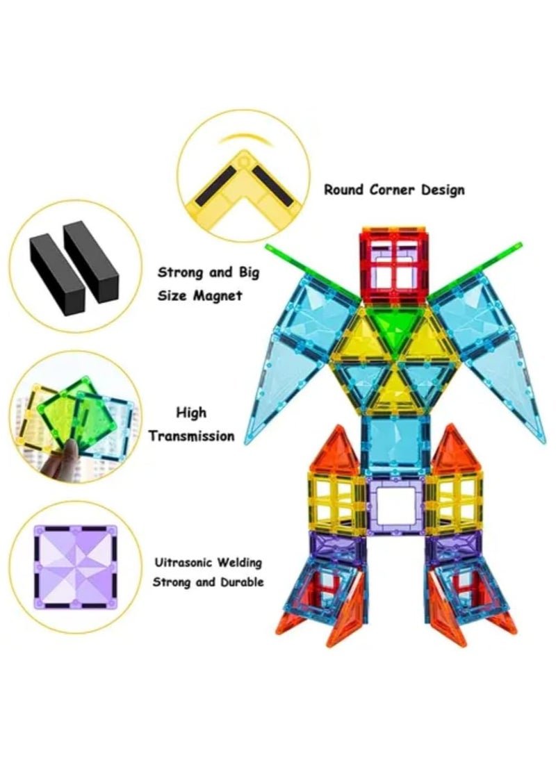 TEGRILO 100 Pcs Magnetic Building Blocks 3D Kids Building Blocks Set Magnetic Building Construction Educational STEM Toys for Toddler - Image 4