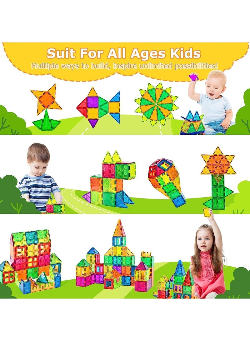 TEGRILO 100 Pcs Magnetic Building Blocks 3D Kids Building Blocks Set Magnetic Building Construction Educational STEM Toys for Toddler - Image 5