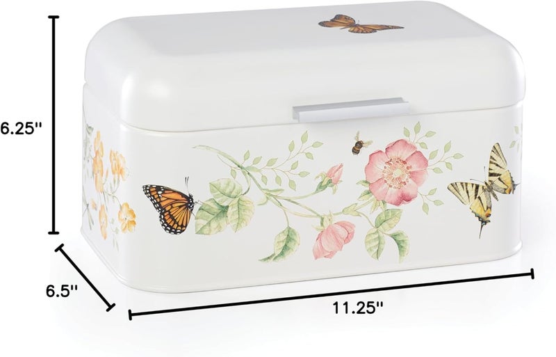 LENOX صندوق خبز بتصميم فراشة المروج 892520، 11.25" طول × 6.5" عرض × 6.25" ارتفاع - Image 4