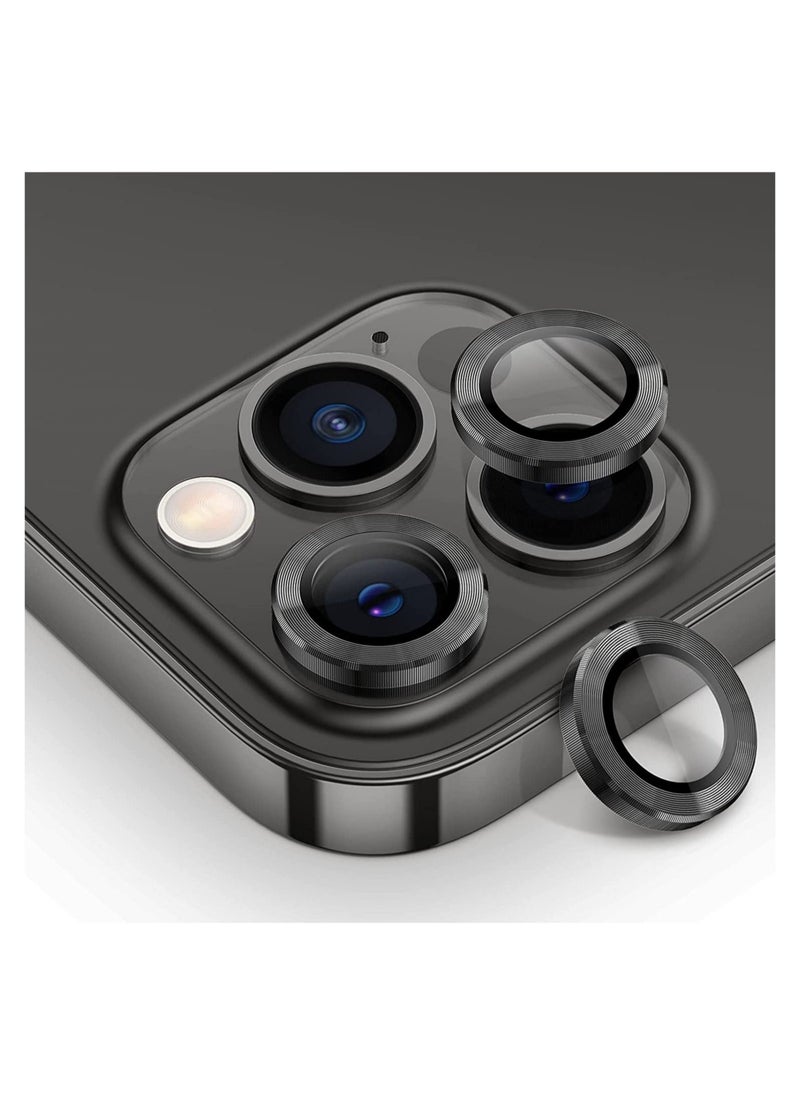 vesus iPhone 13 Pro - Max Camera Lens Protector, 9H Tempered Glass Cover Screen Protector Metal Individual Ring 13Pro 6.1 inch ProMax 6.7 2021 - Image 1