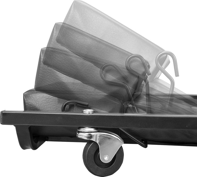 TORIN ATR6452B Rolling Garage/Shop Creeper: 40" Padded Mechanic Cart with Adjustable Headrest and 6 Casters, Black - Image 5