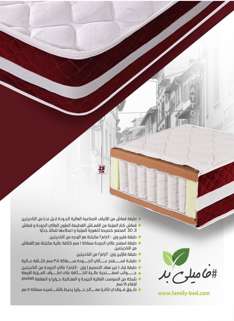 Family Bed - Florance Pocket mattress size 160×195×25 cm from family bed - Image 1
