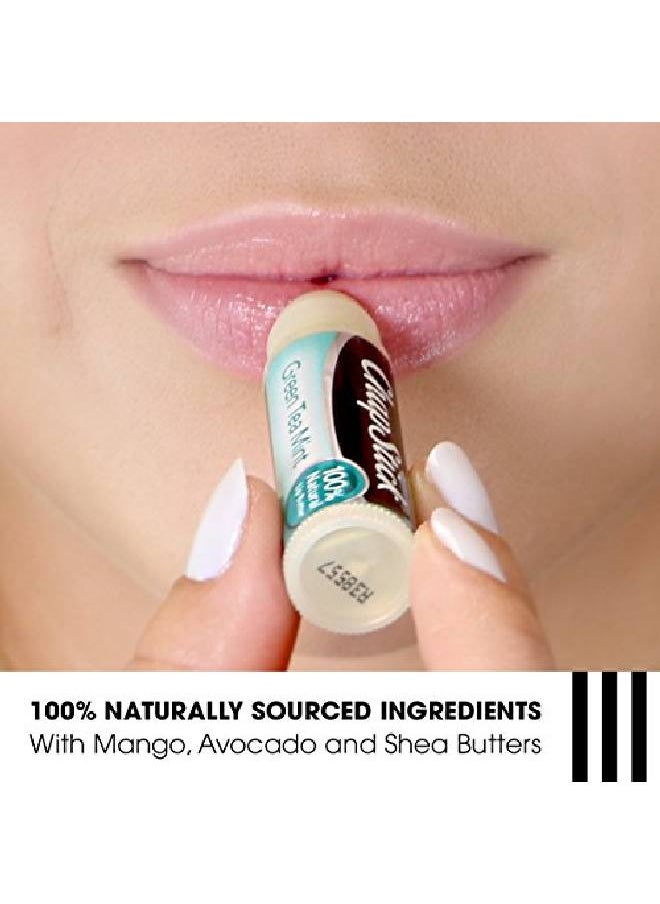 chapstick Green Tea Mint 100 Percent l Ingredients Lip Butter Moisturizing Lip Balm 0.15 Oz  - Image 4