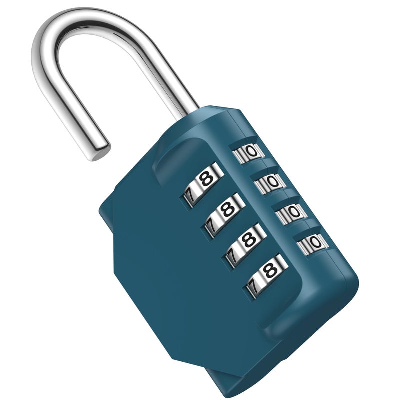 Puroma Combination Lock 4 Digit Waterproof Locker Locks Secure Outdoor Padlock for Gym Lockers, Toolboxes, Gates, Fences, Storage, Sports Locker, Cabinets (Basic Blue Peacock) - Image 1