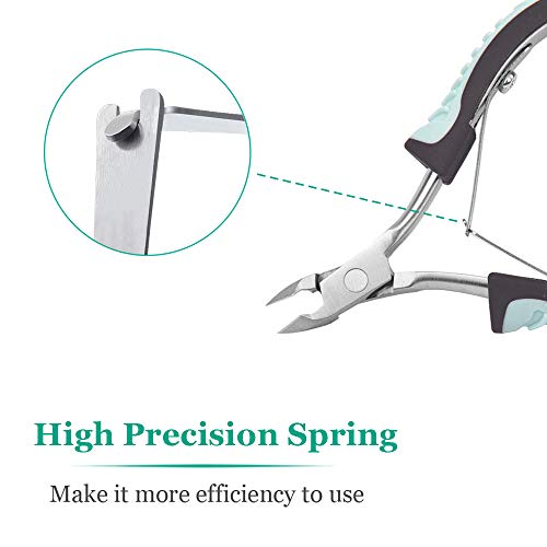 IVON Cuticle Trimmer with Pusher, Cuticle Cutter Remover - Rubber Non-slip Handle - Image 2
