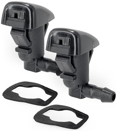 Click&Fit Windshield Washer Nozzles compatible with Cadillac CTS 20082015 Ford Chrysler Dodge Front Wiper Sprayer Jets 2 Pack Washer Squirter Spray Set replaces 25815793 ClickFit - Image 1