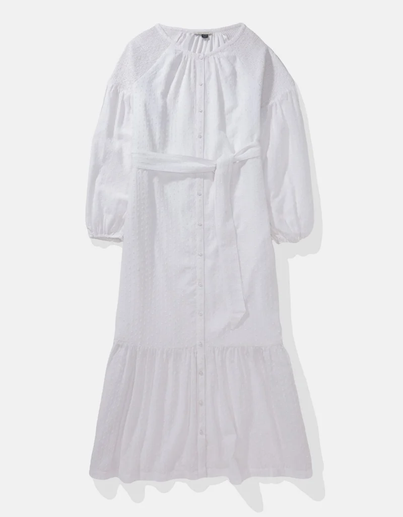 American Eagle  AE Long-Sleeve Maxi Shirt Dress. for Women | Best Price UAE