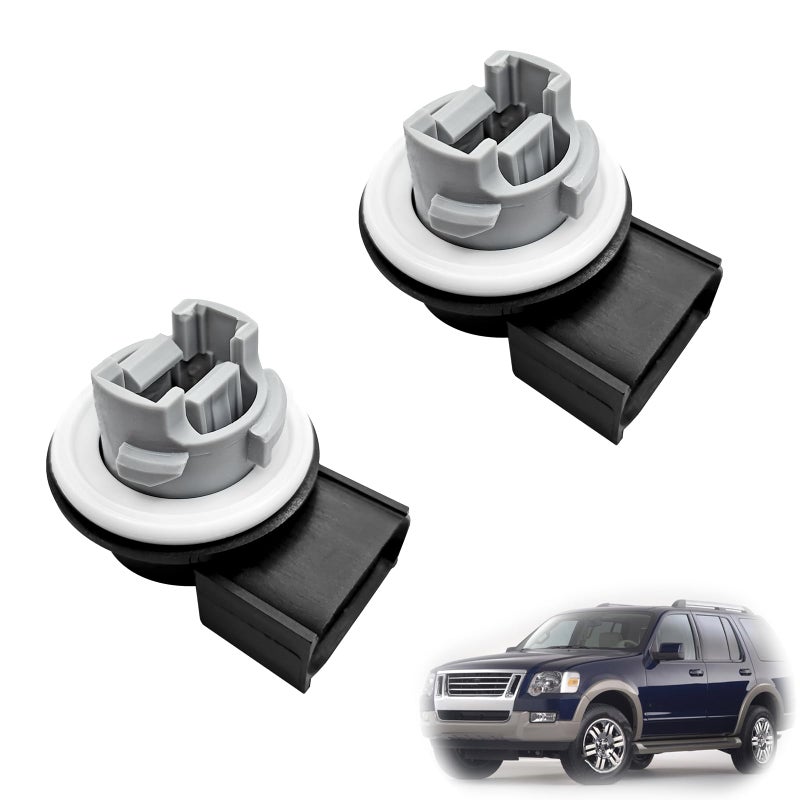 GolTHd 2PCS Turn Signal Tail Light Socket Compatible with Ford F150 F250 F350 Terminal Lamp Rear Tail Light Bulb Plug Socket Replaces 2U5Z13411DA 2U5Z13411DA - Image 3